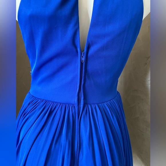 B.Darlin Halter mini Promo Dresses Royal Blue juniors size  7/8 Stone waistline - Picture 6 of 15